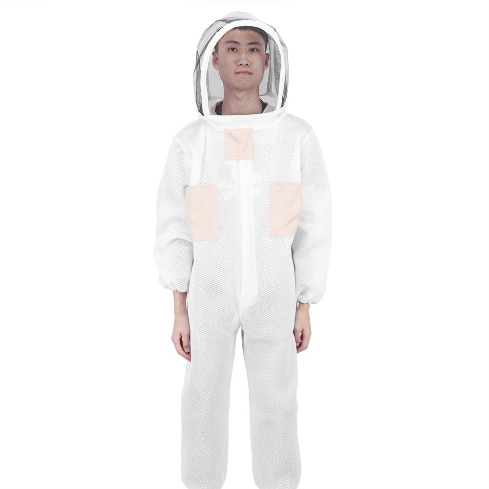Double Zippers Ventilated Beekeeping Suit Beekeeper Smock Beekeeping Protective SuppliesL