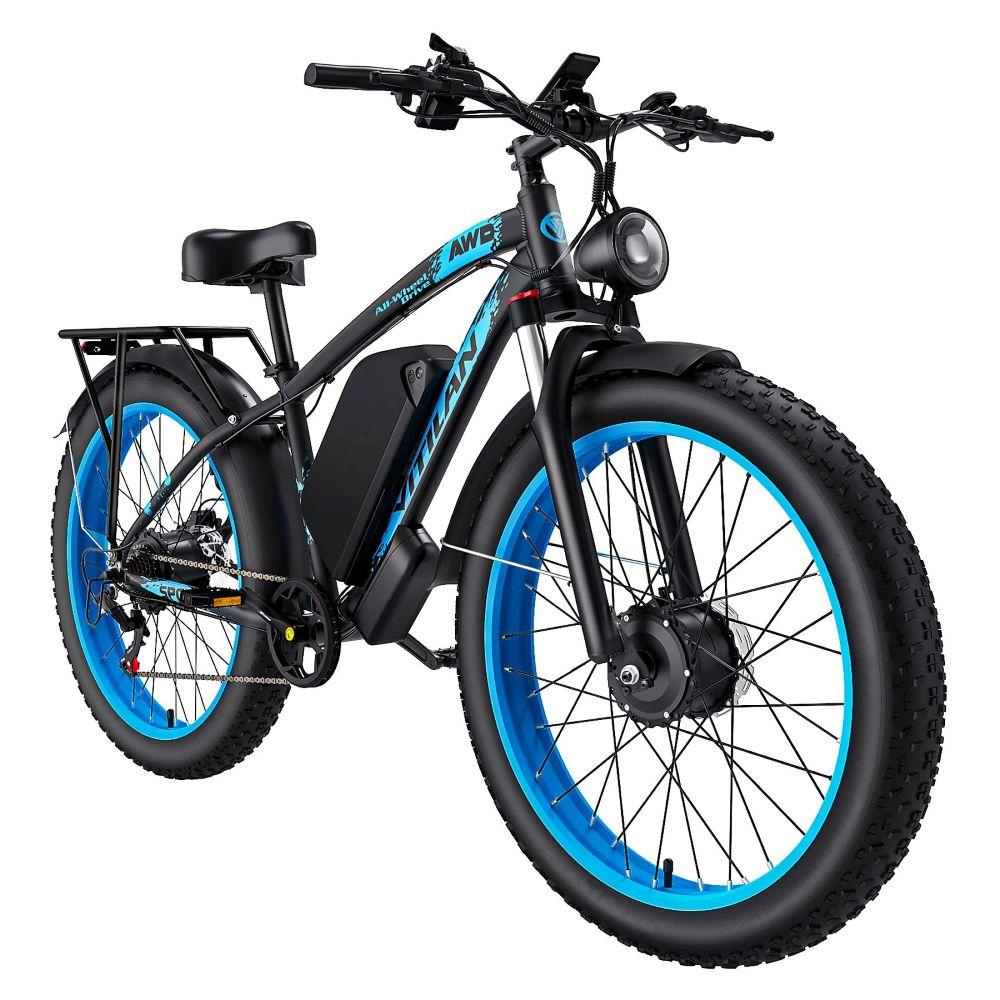 Bicicleta eléctrica VITILAN H5, motor de 2000W, batería de 52V 25Ah, velocidad máxima 64 km/h, autonomía de 105 km, neumáticos de 24x4.0 pulgadas