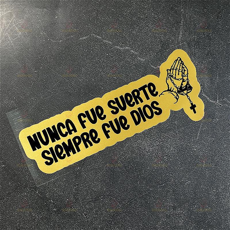 1PC NUMCA FUE SUERTE SIEMPRE FUE DIOS Car Stickers for Auto Windows Motocycle Fairing Fuel Tank Scooter Waterproof Vinyl Decals