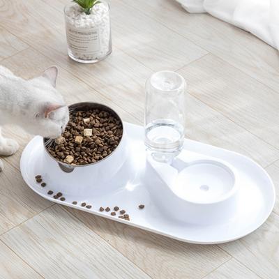 Haustier-Doppelnapf für Hunde und Katzen, automatischer Futter- und Wasserspender, Katzennapf und Hundebeckenzubehör