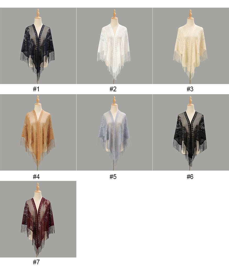 New Embroidery Lace Scarf Shawl Women Scarf Shawls Fringe Solid Pashmina Stole Bufandas Muslim Hijab Sjaal Party Shawl Headscarf