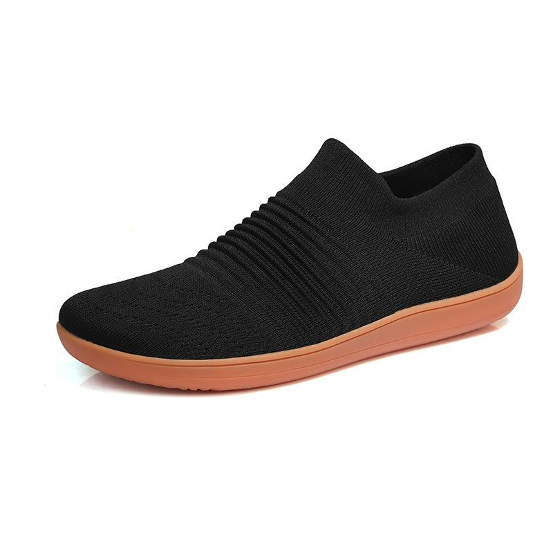 

New large-size fly-woven mesh casual shoes, light and breathable, one-pedal thin fitness sneakers 47