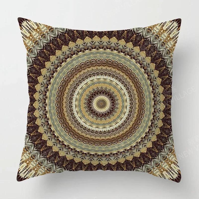 

Осенний домашний декоративный диван Мандала Чехол для подушки в стиле бохо Осенний чехол для подушки в гостиную 40x40cm