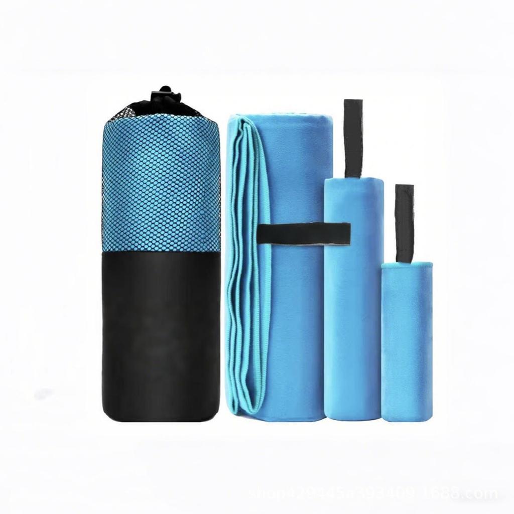 Quick-Dry Sports Towel Set: Double-Sided, Plush, Sweat-Wicking, Absorbent Microfiber Towels (3 Pieces)
