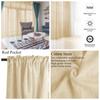 Cotton Linen Sheer Curtains Semi Transparent Voile Rod Pocket Curtains for Bedroom Living Room Light Filtering Window Curtains