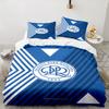 3PCS Queens Crest Football Bedding set,Ideal For1pc Duvet Cover And 2pcs Pillowcases Perfect for Christmas gift,Ideal for Bedroom, Dormitory