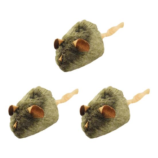 Realistic Simulation Mouse Cat Toy Automatic Squeaky Kitten Interactive Toy Bite Resistant Plush Mice Relieves Boredom Cat Supplies