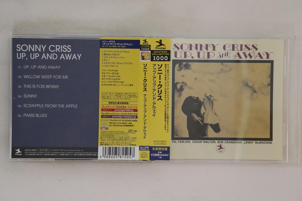 CD SONNY CRISS  Up Up And Away UCCO90273 PRESTIGE 2014 Japan Obi Jazz Used