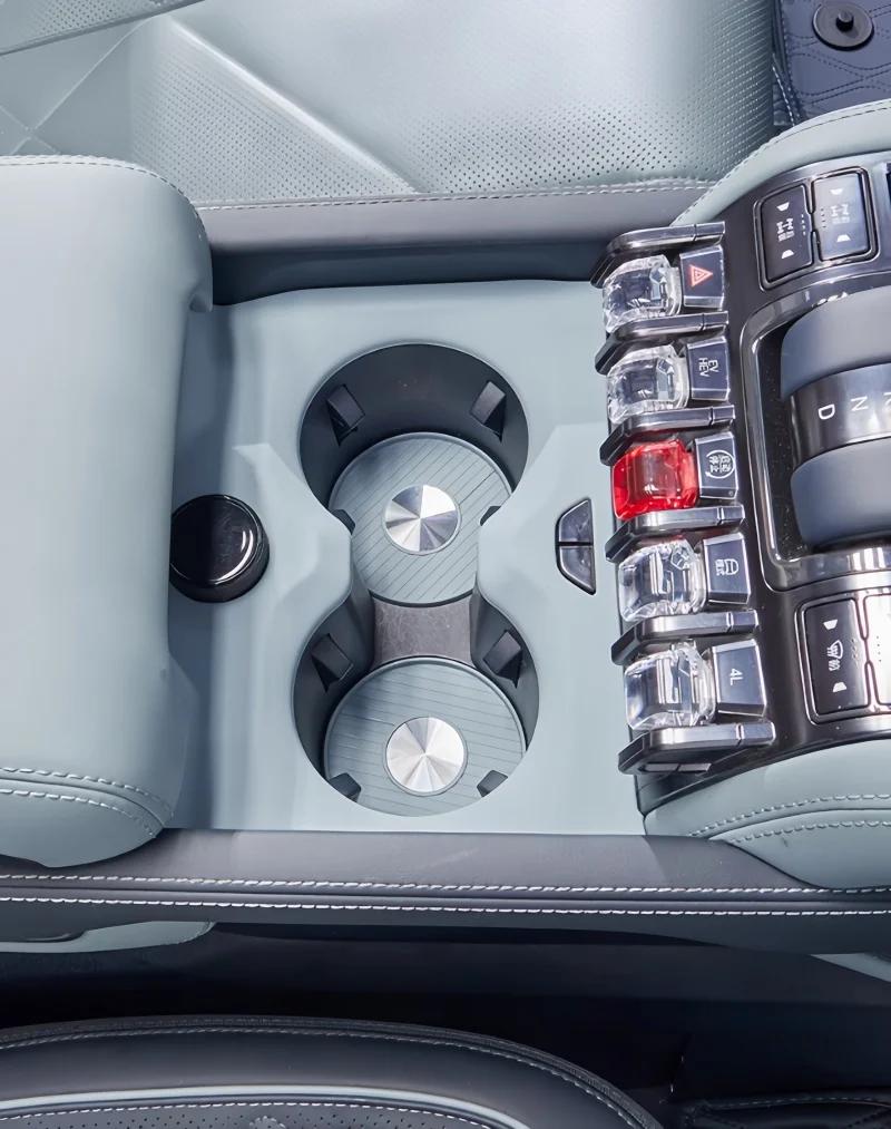 Car Center Control Panel Silicone Pad Fit for BYD Leopard 5 2023-2025 Modified Auto Center Control Water Cup Protection Pad