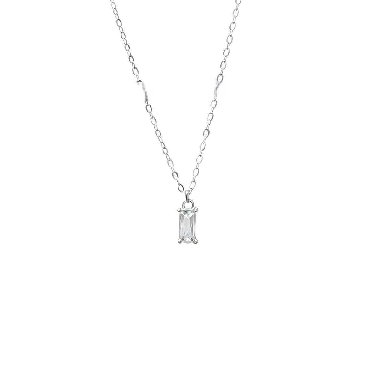 

S925 Sterling Silver Zirconia Perfume Bottle Pendant Necklace for Women - Luxury Fashion Design with High-End Lock Feel Bone Chain 925 Sterling Silver