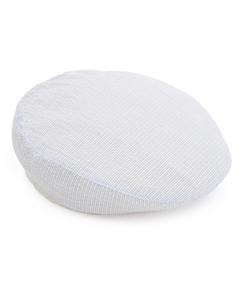 Eondeokeonteulolseutyudio Cotton Seersucker Adjustable Strap Summer Beret Plate Beret / Strap / Line Seersucker / Sky