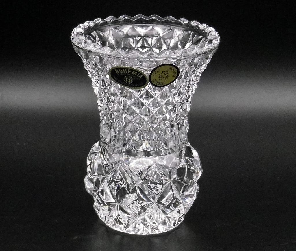 Böhmisches Glas Mini-Vase "Kreuz"