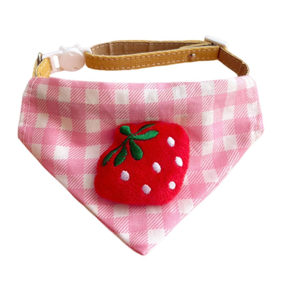 

Fashion Plaid Pattern Dog Drool Bib Adjustable Cute Cat Cartoon Bib Dog Accessories Pet Triangle Bib Cat