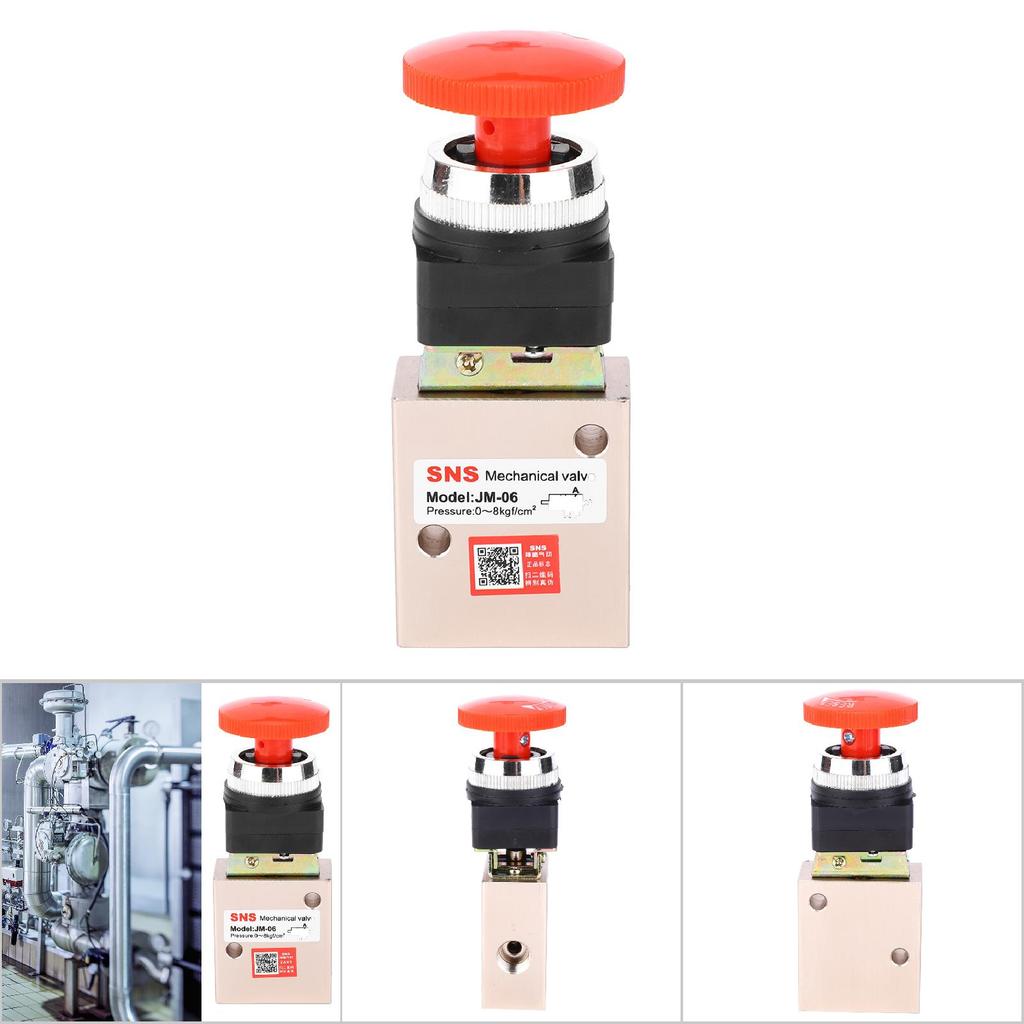 JM 06 Pneumatic Mechanical Valve PT 1 4in 2 Position 3 Way Self Locking Air Mechanical Valve