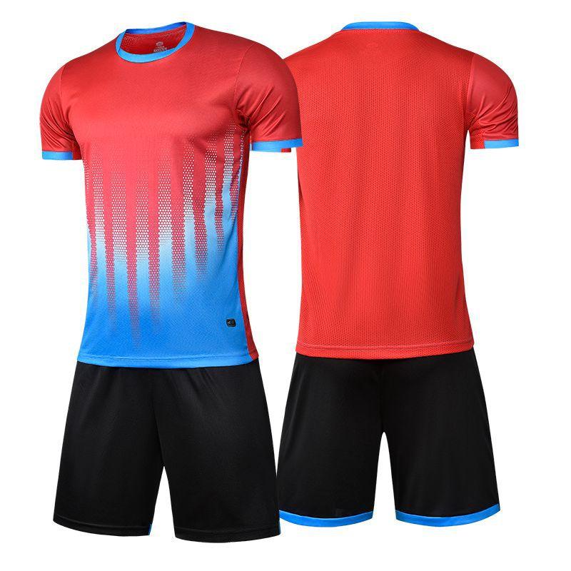 Football Suit Men's Football Jersey Team Game Training Jersey Short-sleeved Student Sportswear Bright Color