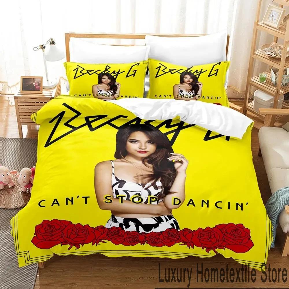 3D Print Sexy Girls Becky G Bedding Set Duvet Cover Bed Set Quilt Cover Pillowcase Comforter King Queen Size Boys Adult Bedding