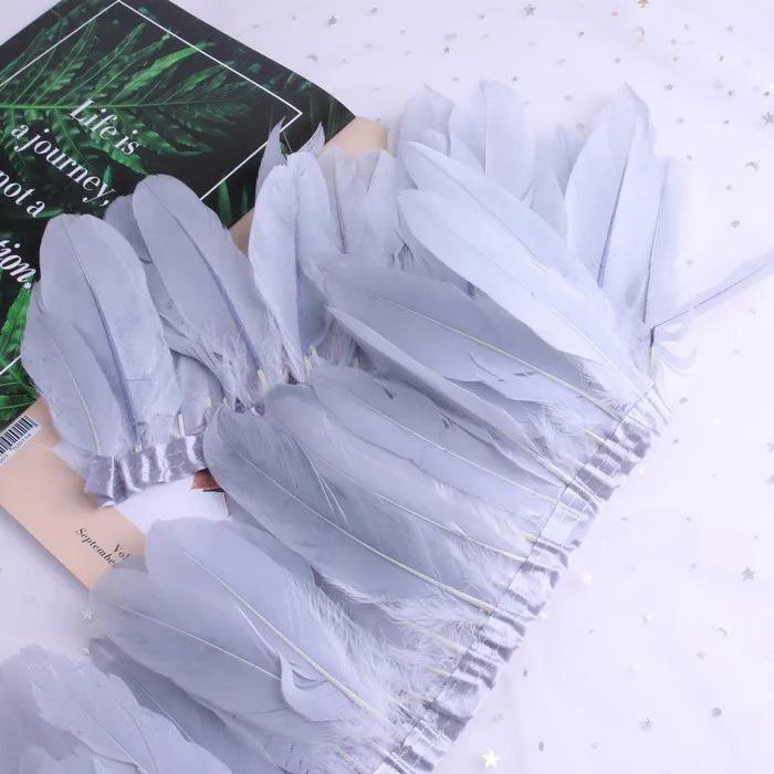 Goose Feather Trimming Wedding Party Decoration Tassel Clothes Tassel Feather Diy Color Feather Ribbon Worker