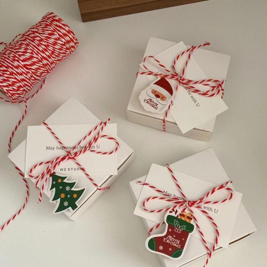Cotton Bakers Twine 328FT Packing String Christmas Cotton Rope Cord for Tying Cake And Pastry Boxes DIY Crafts Gift Wrapping