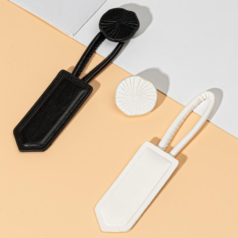 3pack PU Leather Horn Buckles Toggle Button Fasteners Handmade Sewing Buttons for Modern Clothing Enhancements