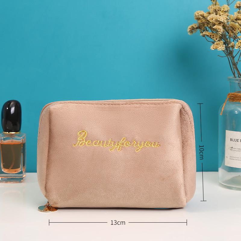 Velvet Makeup Bag Set: High-Capacity, Four-Piece Luxury Cosmetics Storage