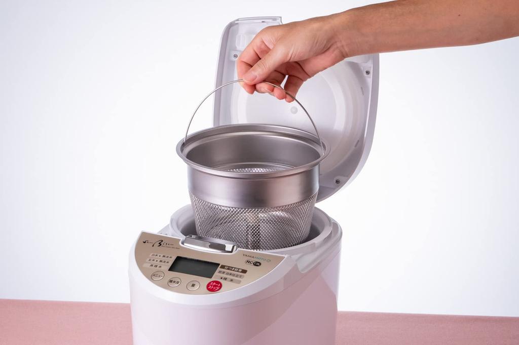 Yamamoto Electric Rice Polishing Machine for Home Use Made In Japan Shin Bisen Rice Separated Germ Easy Operation White Wash-Free YE-RC17A-WH