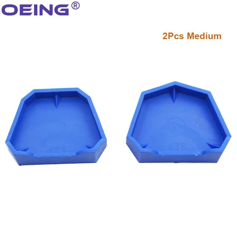 2/6Pcs Dental Model Base Silicon Plaster Model Base Denture Impression Tray Impression Dentistry Former Base Kit Dentist Tools