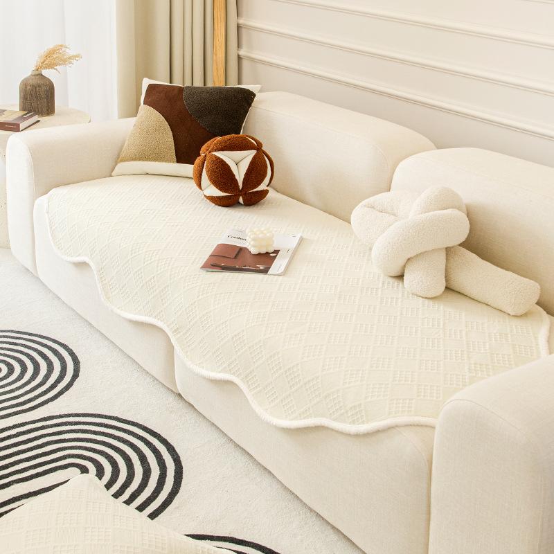 Irregular Special-Shaped Sofa Cushion Autumn And Winter Plush Non-Slip Thickened Warm Seat Cushion Simple And Advanced Sofa Cover Cover
