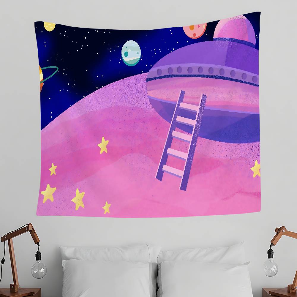 Space Tapestry Wall Hanging Tapestry Art Deco Blanket Curtain Hanging At Home Bedroom Living Room Decor