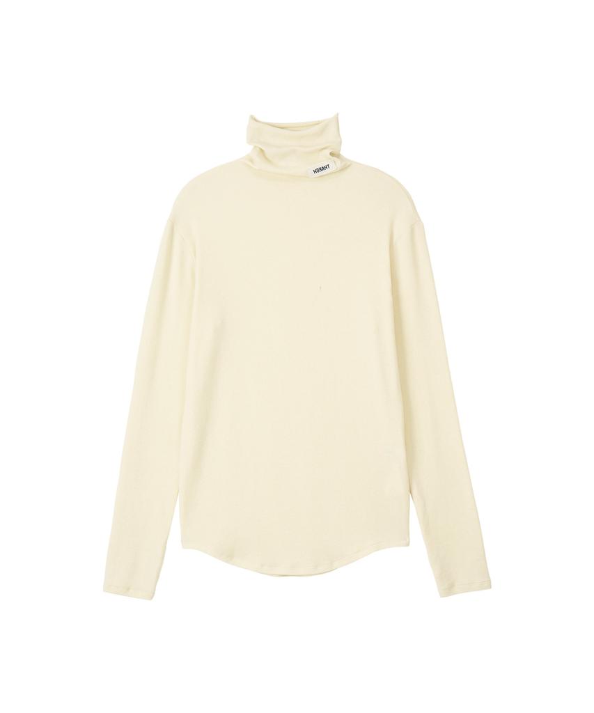 NOHANT Soft Turtleneck T-Shirt Ivory