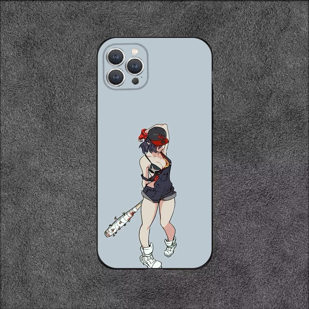 COOL K-Kill La Kill Phone Case For iPhone 16,15,14,13,12,11,Plus,Pro Max,XS,X,XR,SE,Mini,8,7 Soft Silicone Black Cover