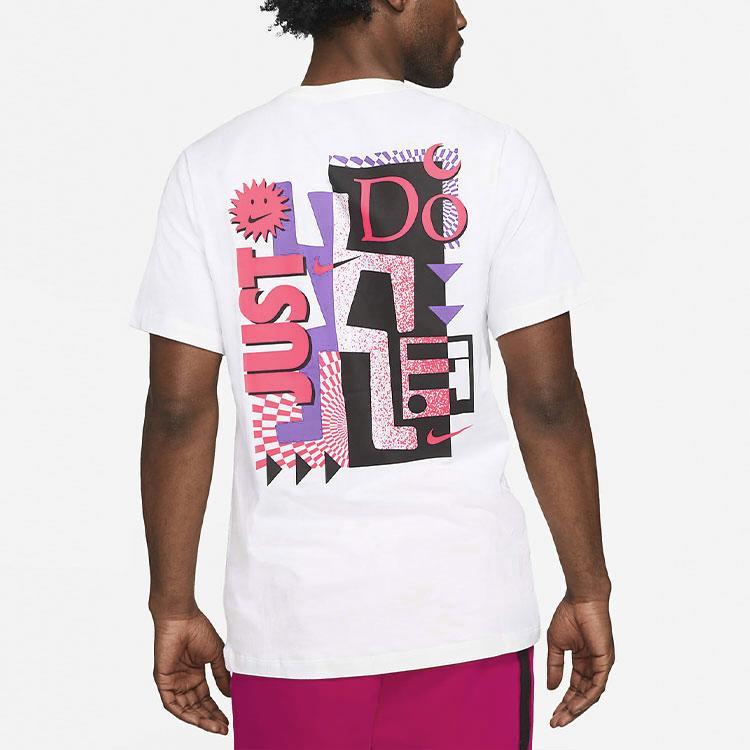 Nike Alphabet Print Sports Short-Sleeve T-Shirt Men Tops White DD1277-100