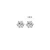 Korean Style Minimalist Fashion Six Claw Zircon Crown Stud Earrings For Women