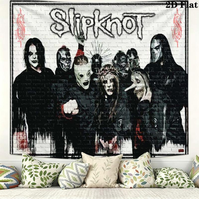 Slipknot Wall Tapestry Aesthetic Wall Hanging Printed Fabric Blanket Decorative Tapestries for Bedroom Living Room Home Decor