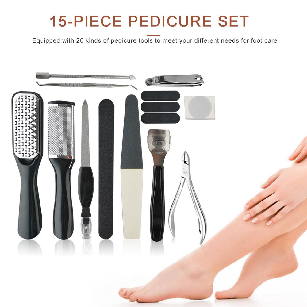 Buy 15piece Foot File Set Safe Portable Scrubber Professional Pedicure