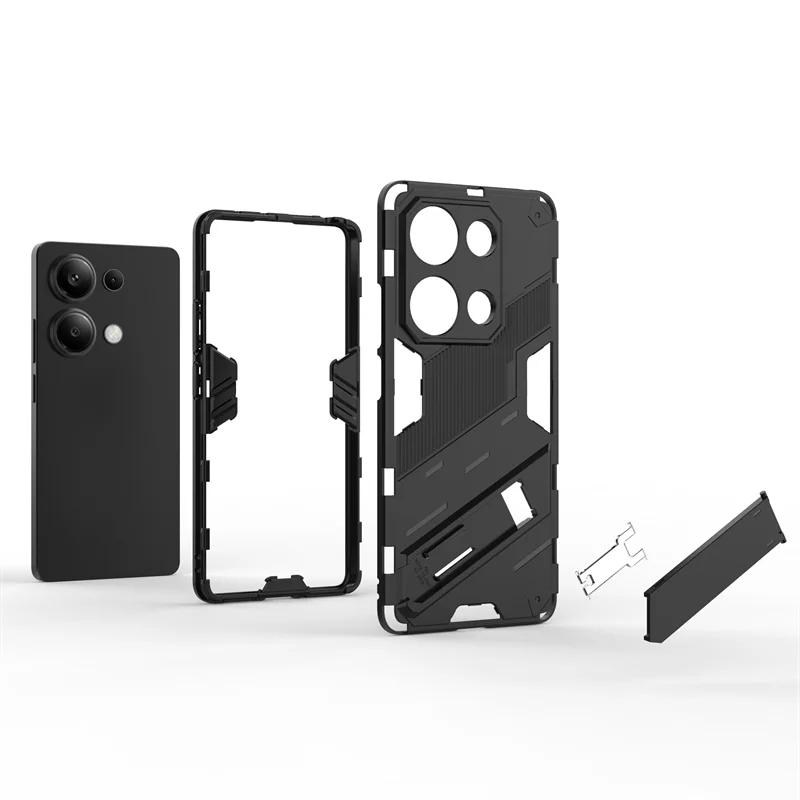 For Xiaomi Poco M6 Pro 4G Case Car Magnetic Kickstand Armor Phone Case for Poko Little Poco M6Pro M 6 POCOM6 4G Pro Back Cover