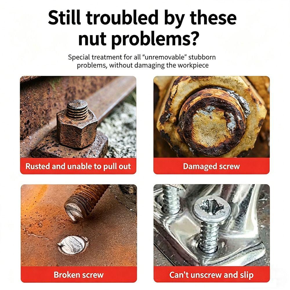 Rust Proof Nut Extractor High Torque Screw Remover Fastener Extractor Broken Thread Taking