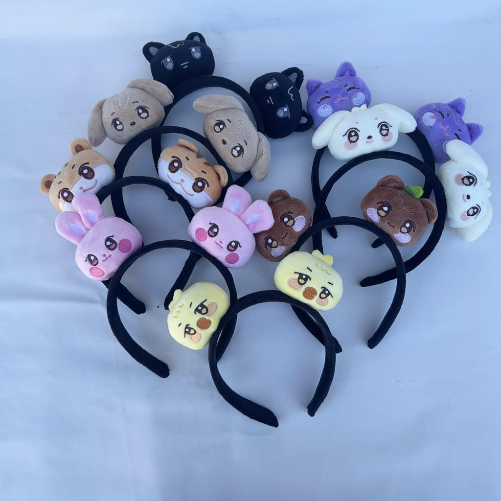 Kpop ATEEZ Aniteez HeadBand Cartoon Soft PP Cotton Cute Toy Charms Hair Clasp Hongjoong Mingi San Yunho Fans Concert Gift