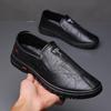 Fashion Summer New Men Leather Shoes Soft Soled Casual Flat Shoes Outdoor Walking Shoes Comfort Fashion Soft Leather Shoes Loafers Brown