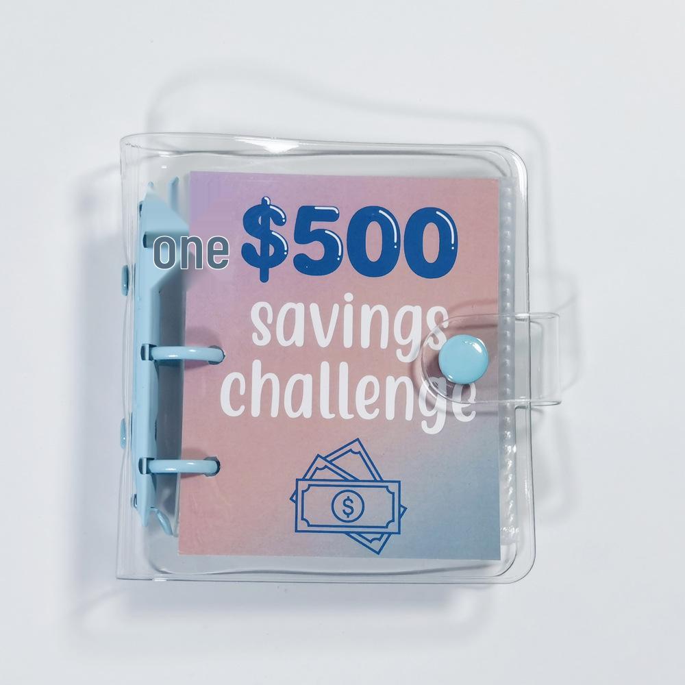 Cross-border Mini Cash Saving Binder: Loose-leaf Money Bag and Savings Challenge Book