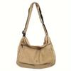 4-Color Large Capacity Canvas Crossbody Hobo Bag - Durable, Adjustable, Trendy Sling
