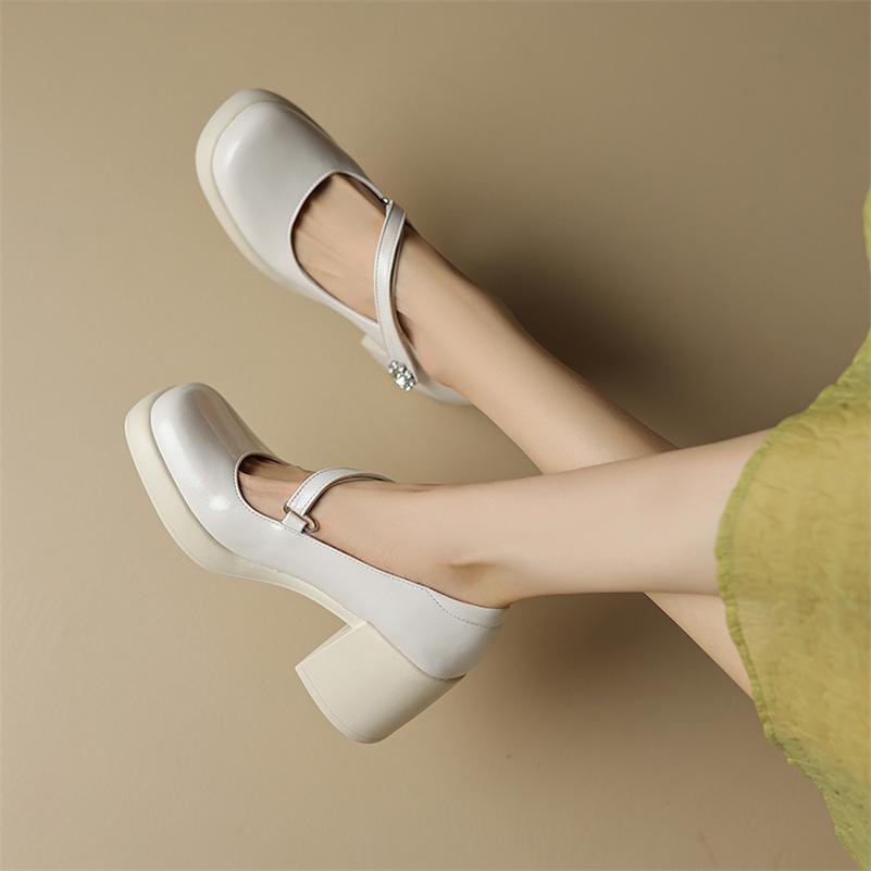 

Meotina Женские туфли Мэри Джейн с круглым носком на толстом высоком каблуке, туфли-перчатки на платформе, женская модная обувь весна-осень, черный, бежевый, 43 33 чёрный