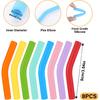 8PCS Silicone Straw Tips, 5/16 IN Wide(8mm Outer Diameter) Food Grade Rubber Straw Covers, Flex Elbow Silicone Straw Covers, Reble Tips for 1/3 Inch