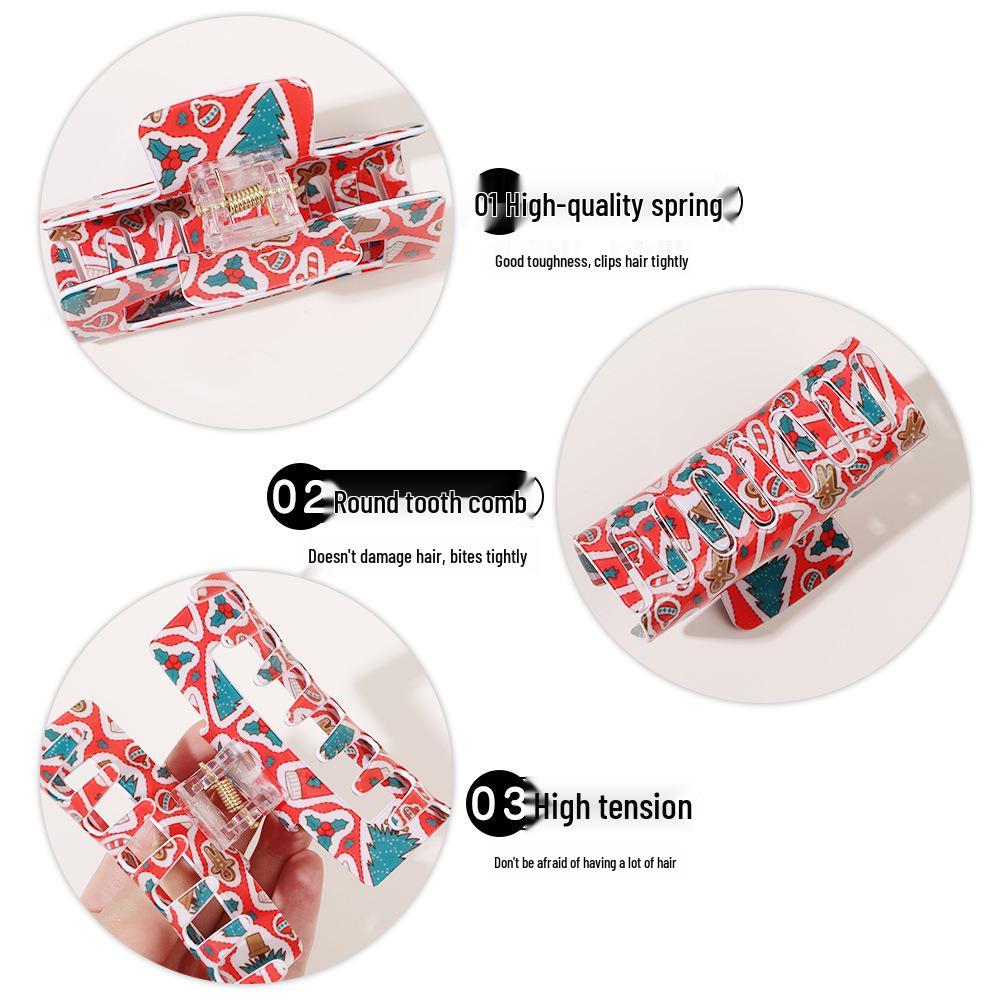 Bambus Yao Weihnachts-Cartoon Haarspangen: Niedliches Hai-, Rentier- & Schneemann-Design