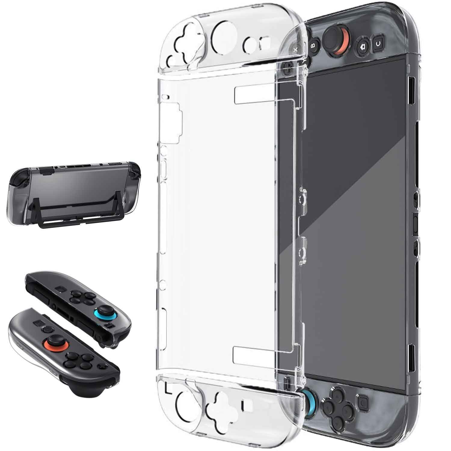 

Case Cover Protection for Switch 2 PC Material Thin Lightweight Shock Absorption Separate Bumper Cover Scratch Prevention Dock Compatible Easy to Put