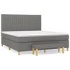 Exclusive House - Slatted Bed Base with Mattress Dark Grey 160x200cm Fabric