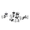 10 Pcs Guitar Strap Lock Button Mushroom Style Adjustable Universal Strap Lock Pin for Ukulele Bass Silver