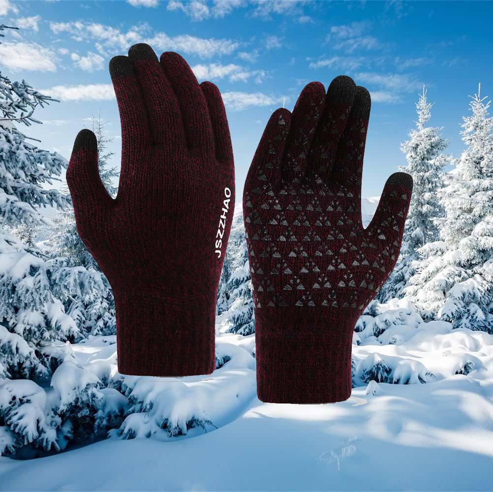1 Pair Men's Women's Winter Gloves Advanced Touchscreen Warm Knitted Gloves for Cold Weather, Suitable for Cycling, Running, Mountain Climbing Travel