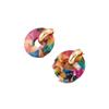 Acrylic Round Acetate Fiber Stud Earrings, Creative & Elegant Style