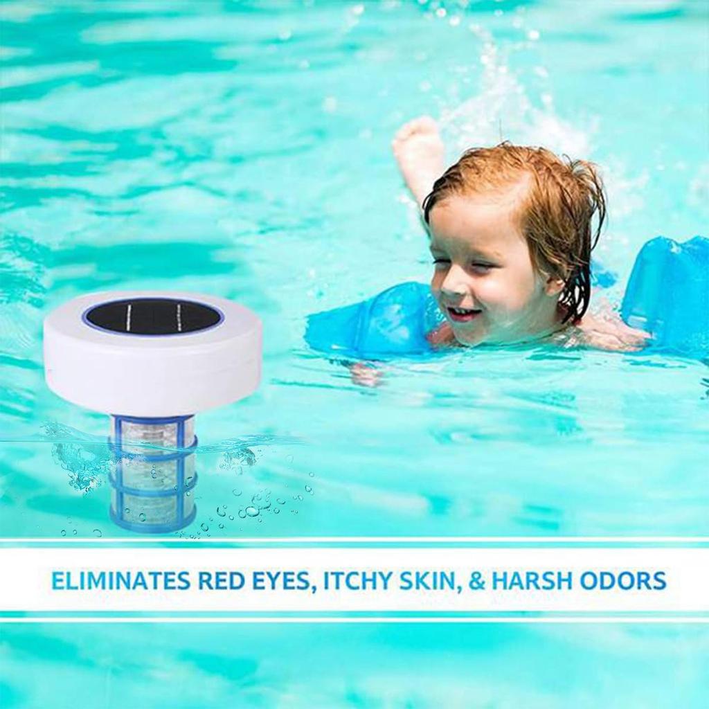 New Solar Pool Ionizer Solar Powered Floating Ionizer Water Cleaner Water Purifier With Multi-Color LED Lights For Freshwater