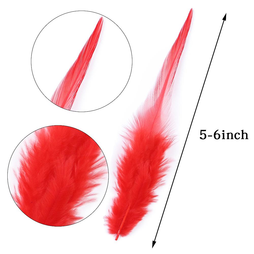 50Pcs  Natural Chicken Feather 4-6inch Beautiful Rooster Feathers for Jewelry Making Crafts Accessories Carnival Decoration